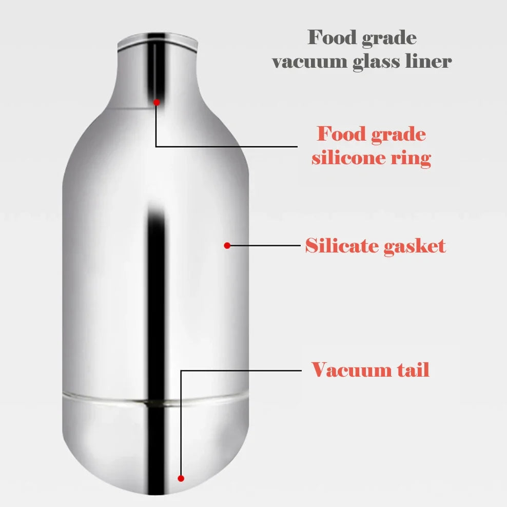 1000ml Arabic Style Glass Liner Vacuum Flask Large Capacity Thermos Light Luxury Coffee Pot For Home Thermal Insulation Kettle
