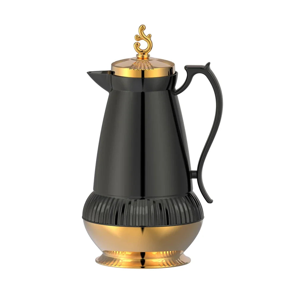 1000ml Arabic Style Glass Liner Vacuum Flask Large Capacity Thermos Light Luxury Coffee Pot For Home Thermal Insulation Kettle