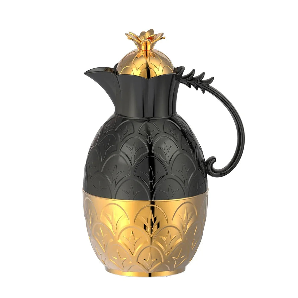 1000ml Arabic Style Glass Liner Vacuum Flask Large Capacity Thermos Light Luxury Coffee Pot For Home Thermal Insulation Kettle