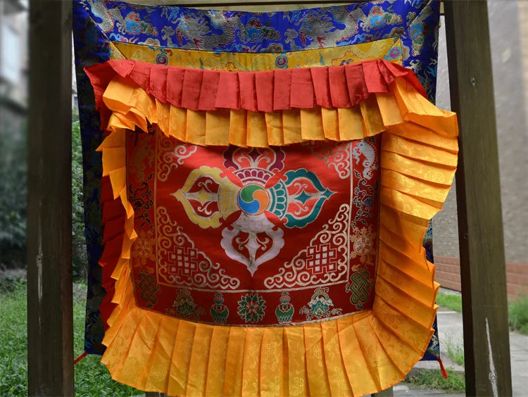 100CM  wholesale Buddhist supply Buddhism HOME Temple Embroidery Buddha Hanging Altar Vajra suspended ceiling curtain Deco cover