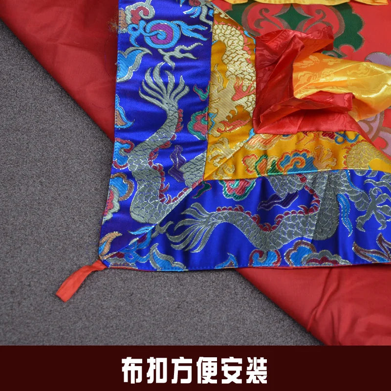 100CM  wholesale Buddhist supply Buddhism HOME Temple Embroidery Buddha Hanging Altar Vajra suspended ceiling curtain Deco cover