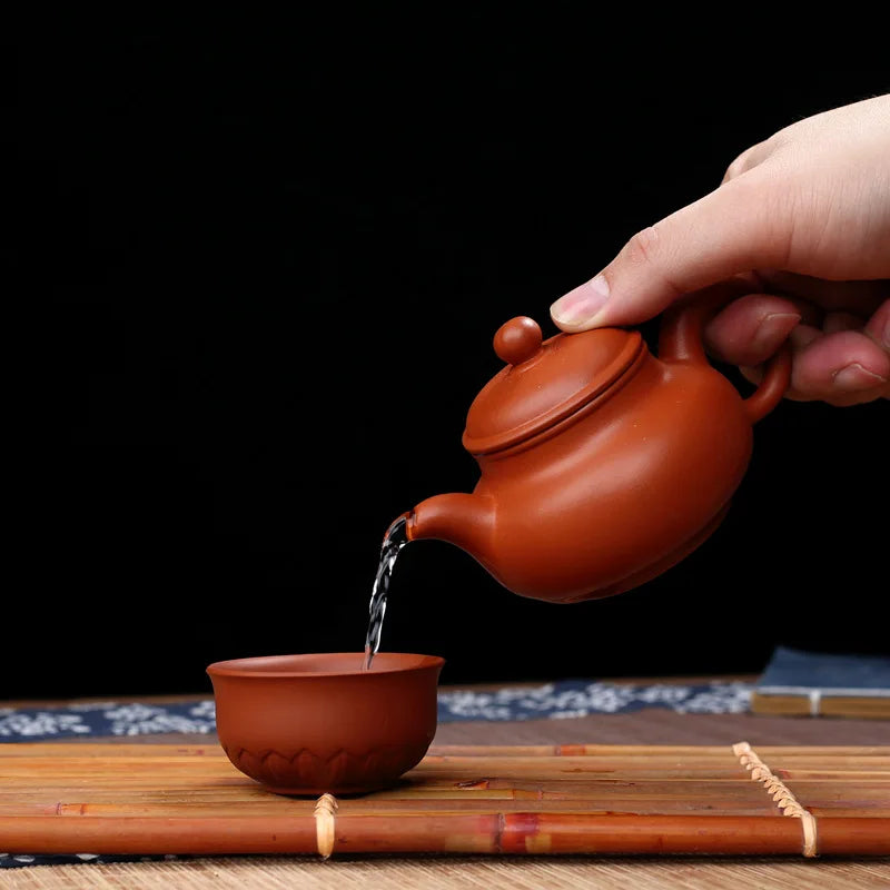 100ML Yixing Purple Clay Teapot Machine-made Tea Pot Raw Ore Quality Teaware Oolong Pu're Tea Set Filter Kettle