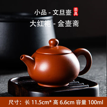 100cc Chinese Yixing Teapot Pure Handmade Plum Blossom Xi Shi Pot Purple Clay Tea Set Kettle 188 Ball Hole Filter