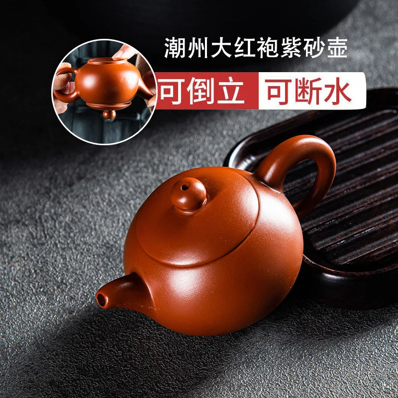 100cc Chinese Yixing Teapot Pure Handmade Plum Blossom Xi Shi Pot Purple Clay Tea Set Kettle 188 Ball Hole Filter
