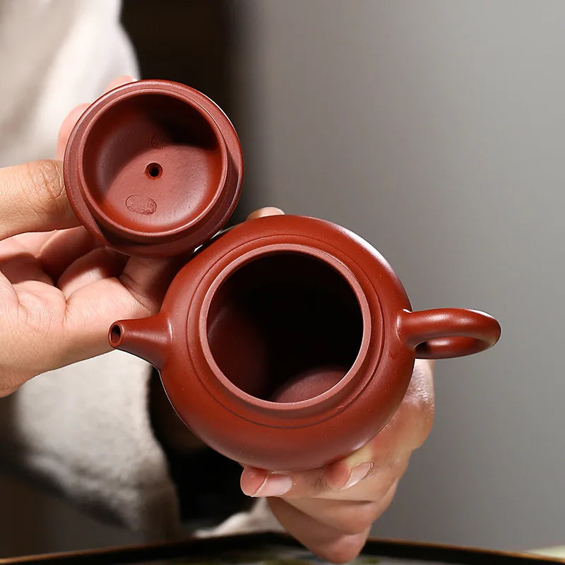 100cc Chinese Yixing Zisha Purple Clay Wucai DuanNi Handmade Jinquan Teapot