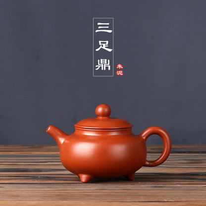 100cc High-end Yixing Purple Clay Teapot Famous Handmade Ball Hole Filter Xishi Tea Pot Raw Ore Dahongpao Kettle Zisha Tea Set