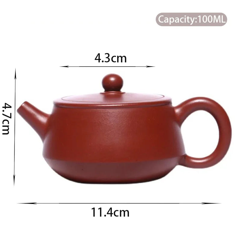 100ml Authentic Chinese Yixing Small Capacity Purple Clay Teapots Master Handmade Tea Pot Dahongpao Kettle Zisha Tea Set