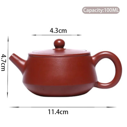 100ml Authentic Chinese Yixing Small Capacity Purple Clay Teapots Master Handmade Tea Pot Dahongpao Kettle Zisha Tea Set