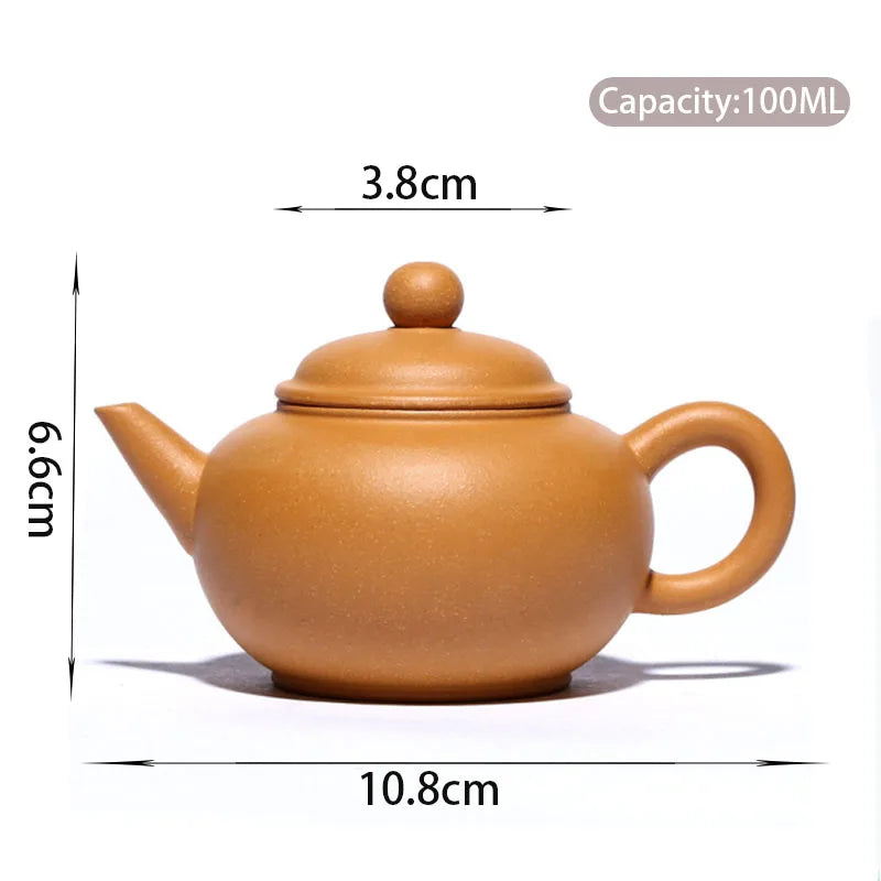100ml Chinese Yixing Purple Clay Teapot Raw Ore Section Mud Home Tea Pot Ball Hole Filtration Zisha Kettle Handmade Tea Set