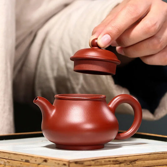 100ml Chinese Yixing Purple Clay Teapot Raw Ore Section Mud Home Tea Pot Ball Hole Filtration Zisha Kettle Handmade Tea Set