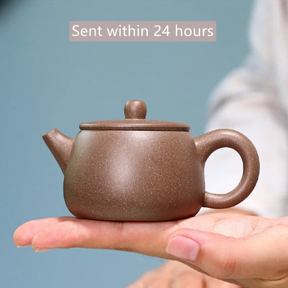 100ml Chinese Yixing Purple Clay Teapots Ball Shaped Infuser Tea Pot Beauty Kettle Raw Ore Handmade Zisha Tea Set Customized