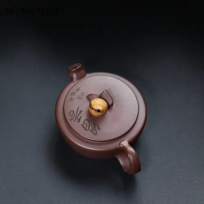 100ml Chinese Yixing Small Capacity Purple Clay Teapots Handmade Bionic Pomegranate Tea Pot Kettle High-end Zisha Tea Set Gifts