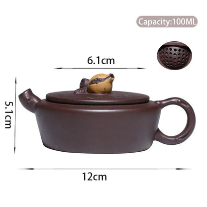 100ml Chinese Yixing Small Capacity Purple Clay Teapots Handmade Bionic Pomegranate Tea Pot Kettle High-end Zisha Tea Set Gifts