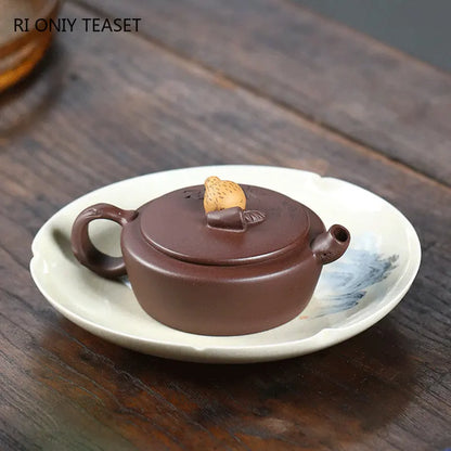 100ml Chinese Yixing Small Capacity Purple Clay Teapots Handmade Bionic Pomegranate Tea Pot Kettle High-end Zisha Tea Set Gifts