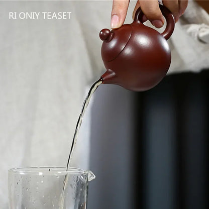 100ml Chinese Yixing Small Capacity Purple Clay Teapots Raw Ore Zhu Mud Dragon Egg Tea Pot Beauty Kettle Home Zisha Tea Set