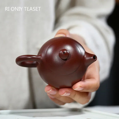 100ml Chinese Yixing Small Capacity Purple Clay Teapots Raw Ore Zhu Mud Dragon Egg Tea Pot Beauty Kettle Home Zisha Tea Set