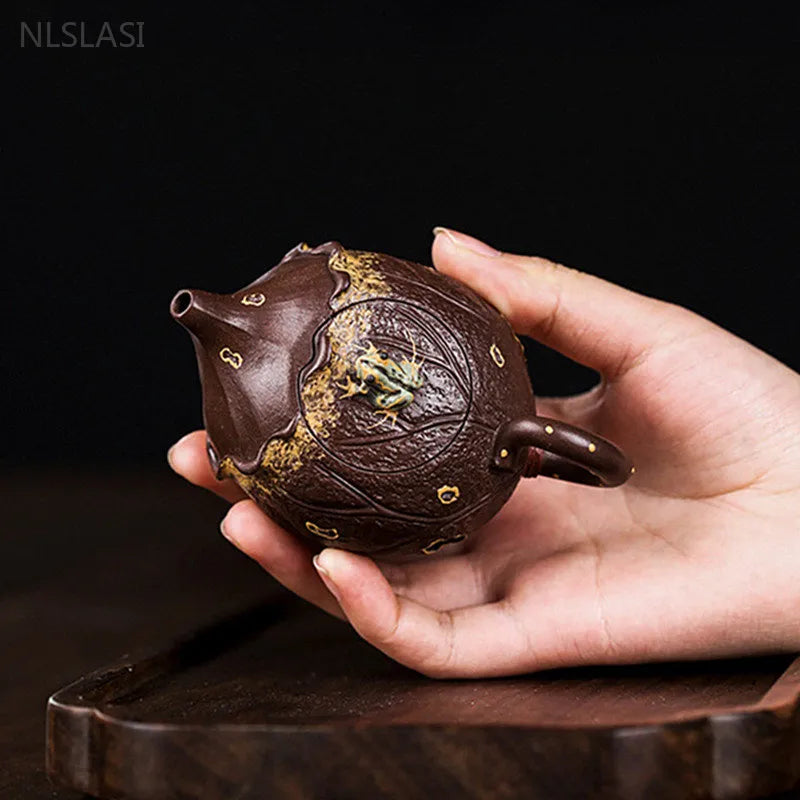 100ml Master Handmade Yixing Purple Clay Teapot Boutique Zhu Mud Beauty Tea Kettle High Quality Chinese Zisha Filter Tea Set