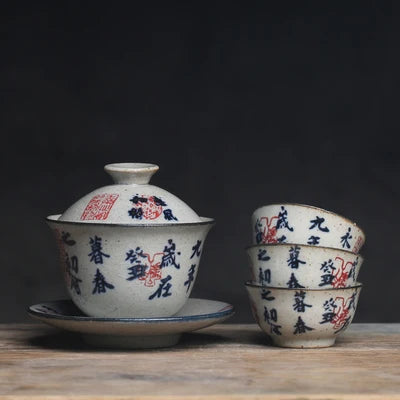 100ml Small Gaiwan For Tea Pottery Tureen With Lid Teaware Travel Kung Fu Tea Set Chinese Cup Bowls Chawan