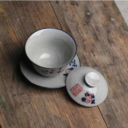 100ml Small Gaiwan For Tea Pottery Tureen With Lid Teaware Travel Kung Fu Tea Set Chinese Cup Bowls Chawan
