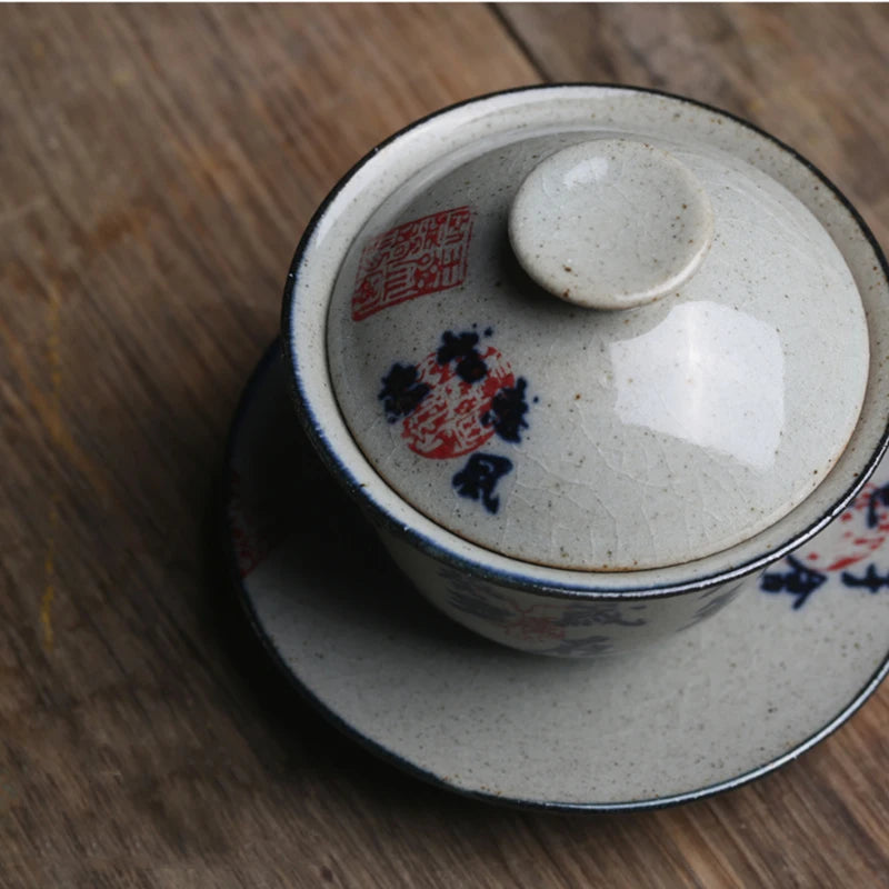 100ml Small Gaiwan For Tea Pottery Tureen With Lid Teaware Travel Kung Fu Tea Set Chinese Cup Bowls Chawan