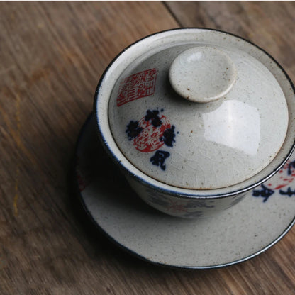 100ml Small Gaiwan For Tea Pottery Tureen With Lid Teaware Travel Kung Fu Tea Set Chinese Cup Bowls Chawan