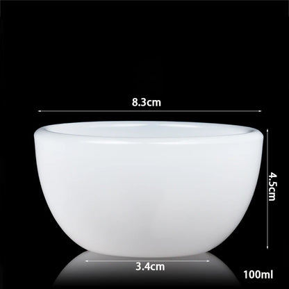 100ml White Jade Porcelain Tea Bowl Large Capacity Glass Glazed Stone Master Tea Cup Personal Chinese Kungfu Tea Set Easy To Use
