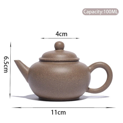 100ml Yixing Boutique Purple Clay Teapots Ball Shaped Infuser Tea Pot Raw ore Beauty Kettle Handmade Zisha Tea Set Customized