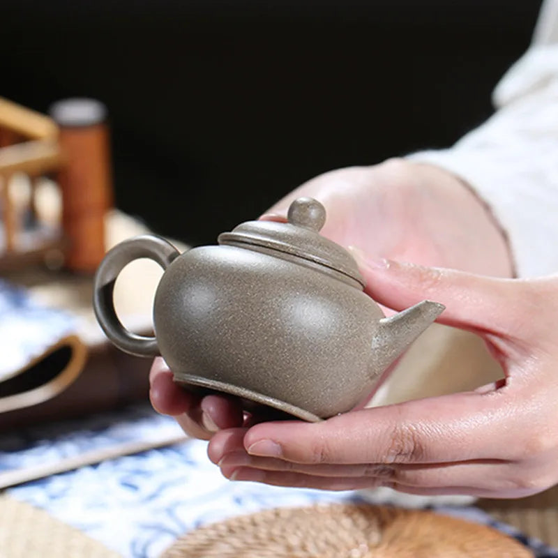 100ml Yixing Boutique Purple Clay Teapots Ball Shaped Infuser Tea Pot Raw ore Beauty Kettle Handmade Zisha Tea Set Customized