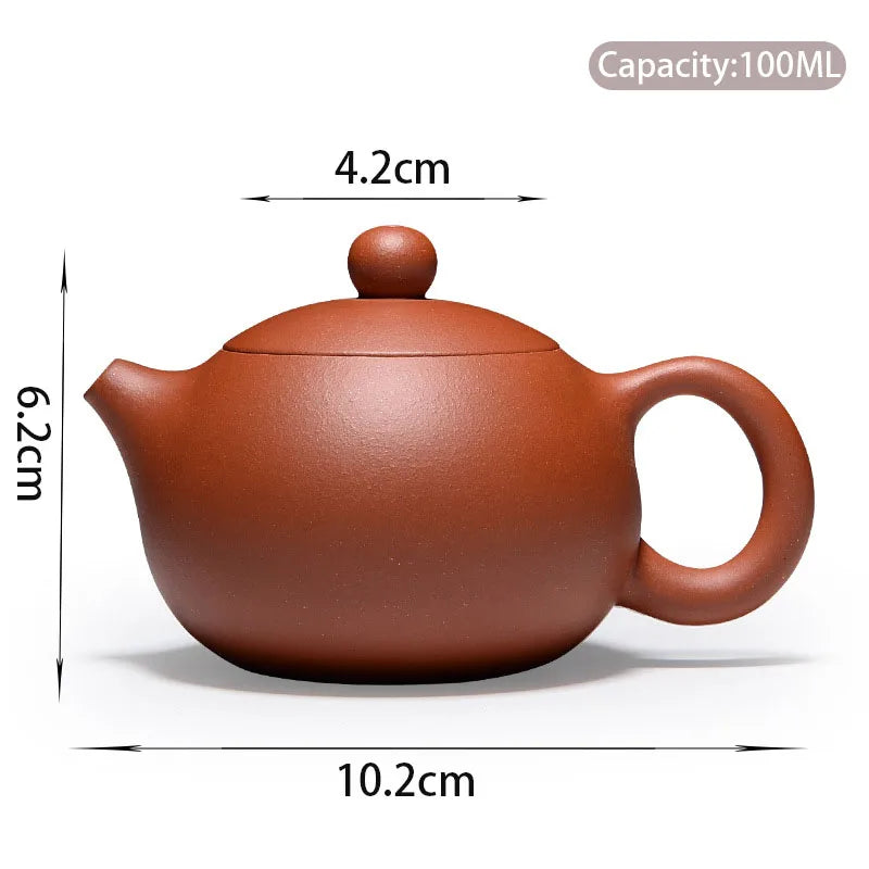 100ml Yixing Purple Clay Teapot Famous Handmade Small Capacity Xishi Tea Pot Ball Hole Filter Kettle Chinese Zisha Tea Set Gifts