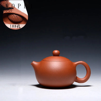 100ml Yixing Purple Clay Teapot Famous Handmade Small Capacity Xishi Tea Pot Ball Hole Filter Kettle Chinese Zisha Tea Set Gifts