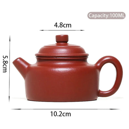 100ml Yixing Purple Clay Teapots Famous Handmade Small Capacity Tea Pot Raw Ore Dahongpao Kettle Chinese Zisha Tea Set Teaware