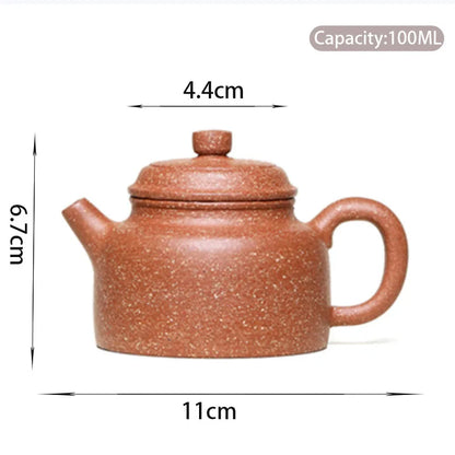 100ml Yixing Raw Ore Purple Clay Teapot Master Handmade Exquisite Small Capacity Tea Pot Beauty Kettle Chinese Zisha Tea Set