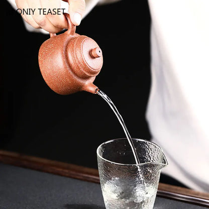 100ml Yixing Raw Ore Purple Clay Teapot Master Handmade Exquisite Small Capacity Tea Pot Beauty Kettle Chinese Zisha Tea Set