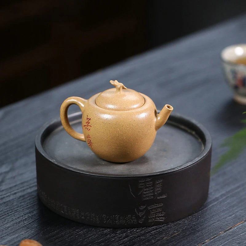 100ml Yixing Small Capacity Purple Clay Teapots Handmade Tea Pot Raw Ore Section Mud Kettle Chinese High-end Zisha Tea Set
