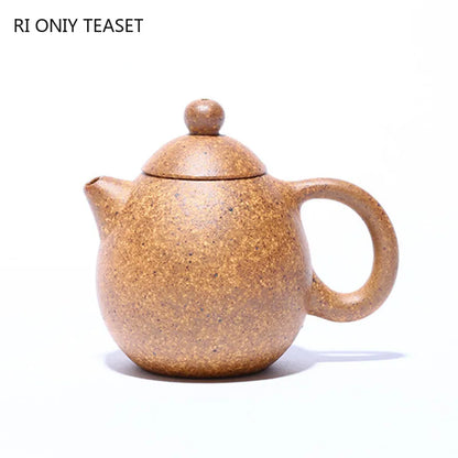100ml Yixing Small Capacity Purple Clay Teapots Raw Ore Section Mud Kettle Handmade Dragon Egg Tea Pot Chinese Zisha Tea Set