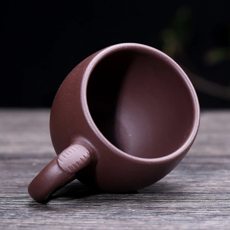 100ml master cup real yixing zisha tea cup with handle marked cups for tea original ore purple grit kungfu tea cups on sales new
