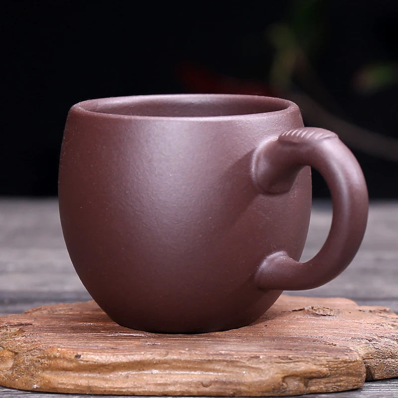 100ml master cup real yixing zisha tea cup with handle marked cups for tea original ore purple grit kungfu tea cups on sales new