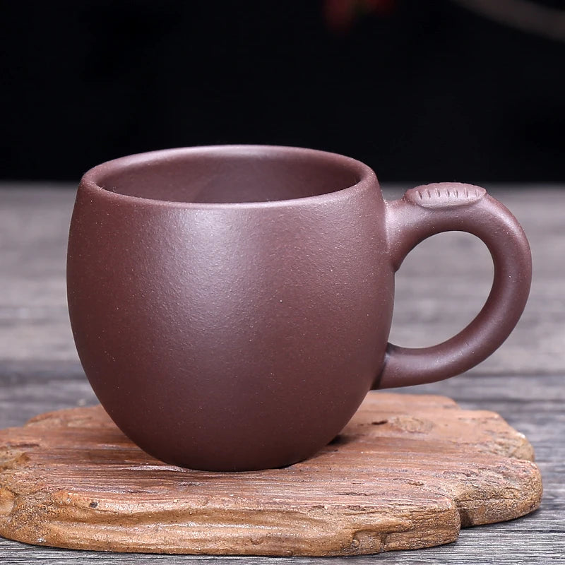 100ml master cup real yixing zisha tea cup with handle marked cups for tea original ore purple grit kungfu tea cups on sales new