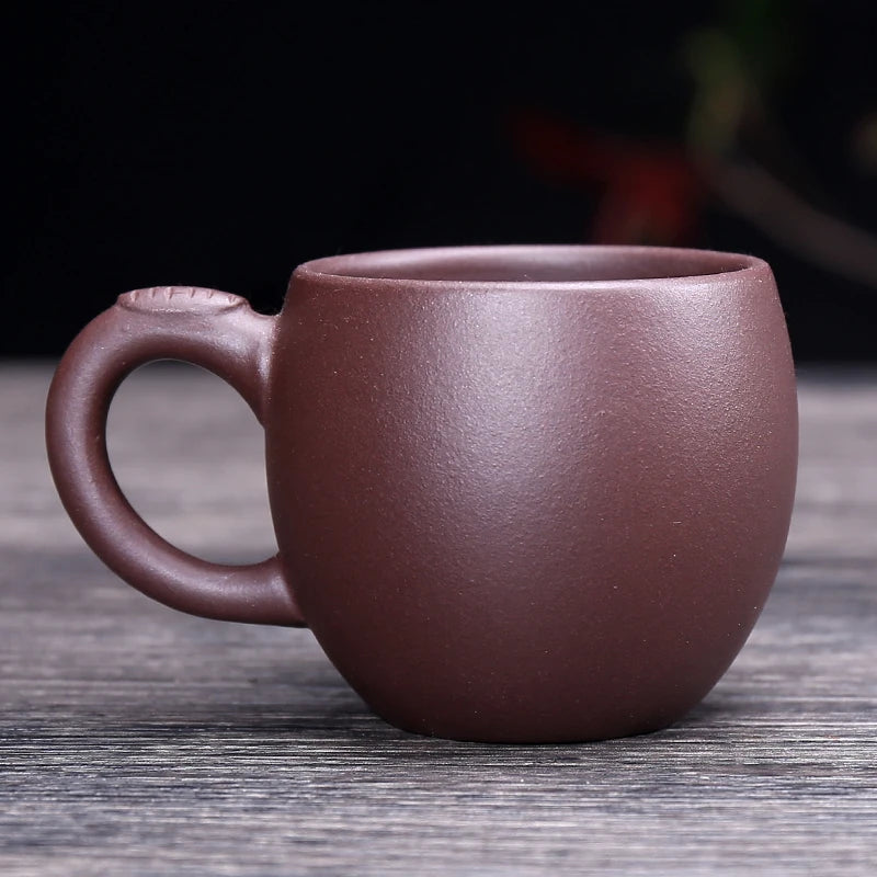 100ml master cup real yixing zisha tea cup with handle marked cups for tea original ore purple grit kungfu tea cups on sales new