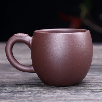100ml master cup real yixing zisha tea cup with handle marked cups for tea original ore purple grit kungfu tea cups on sales new