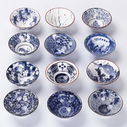100ml master single cup Chinese blue-and-white porcelain tea cup handpainted cup of tea China kungfu cups ceramic in Chinese