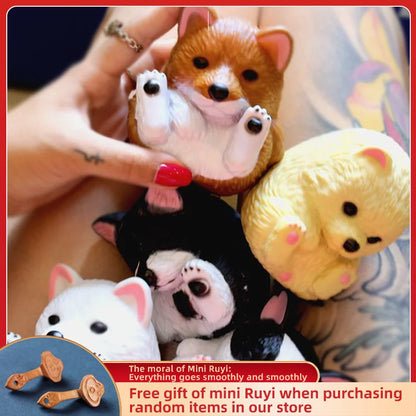 10CM PVC Cartoon Cute Dogs Car Ornament Micro Landscape Bonsai Decoration Desktop Creative Trinket Home Accessories Figurines