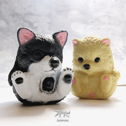 10CM PVC Cartoon Cute Dogs Car Ornament Micro Landscape Bonsai Decoration Desktop Creative Trinket Home Accessories Figurines