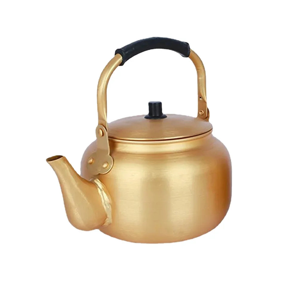 10L High Capacity Yellow Aluminum Boil Water Kettle Korean Style Rice Jug For Home Thick Aluminum Boiling Water Pot