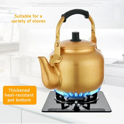 10L High Capacity Yellow Aluminum Boil Water Kettle Korean Style Rice Jug For Home Thick Aluminum Boiling Water Pot