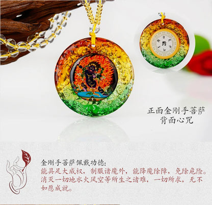 10P-  GOOD Buddhist supplies Greco-Buddhist pocket travel efficacious Mascot # the Buddha Crystal Pendant Amulets Good GIFT