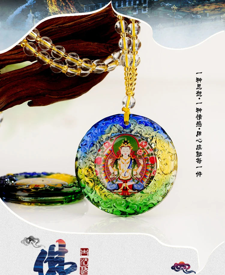 10P-  GOOD Buddhist supplies Greco-Buddhist pocket travel efficacious Mascot # the Buddha Crystal Pendant Amulets Good GIFT