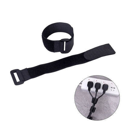 10PCS 10-50cm Colorful Nylon Reverse Buckle Strap Cable Ties Fastener Tape Self-Adhesive Loop Tape Strap Sticky Line Finishing