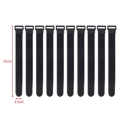 10PCS 10-50cm Colorful Nylon Reverse Buckle Strap Cable Ties Fastener Tape Self-Adhesive Loop Tape Strap Sticky Line Finishing