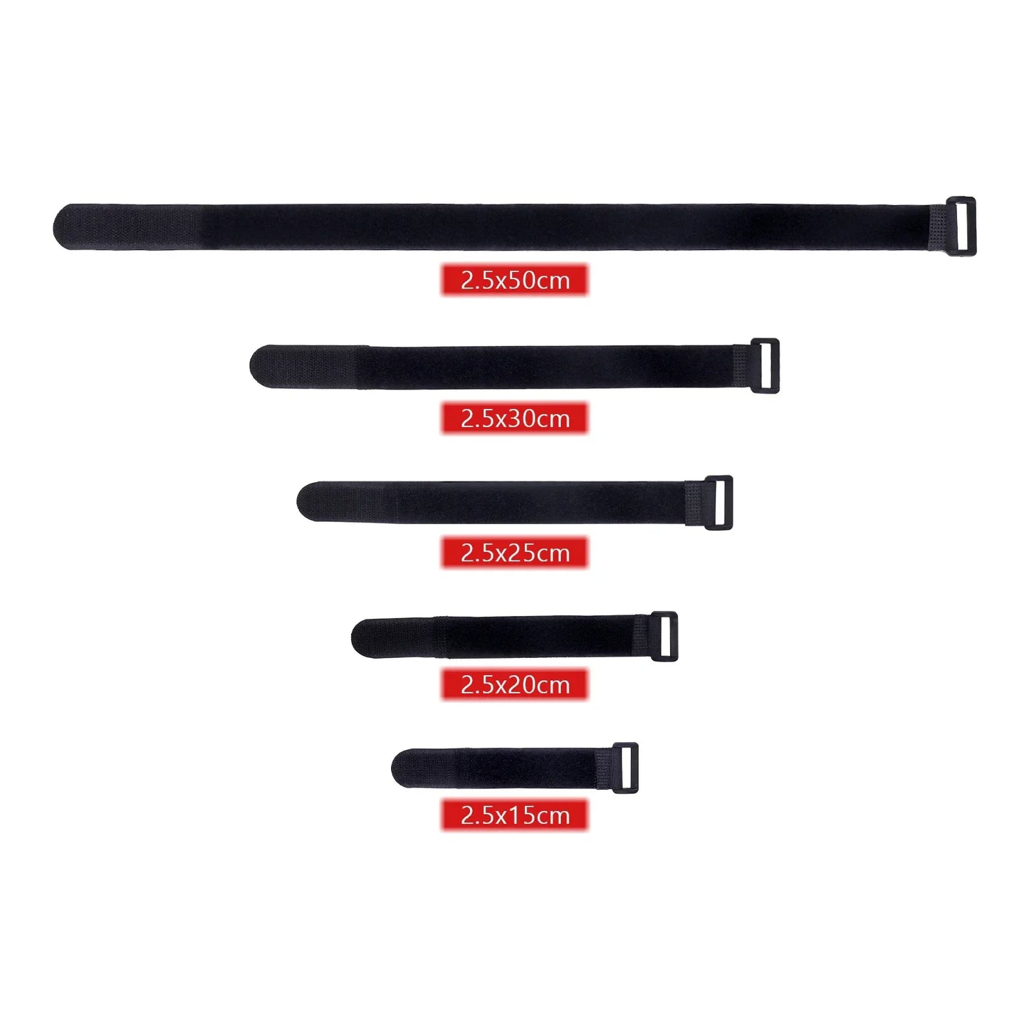 10PCS 10-50cm Colorful Nylon Reverse Buckle Strap Cable Ties Fastener Tape Self-Adhesive Loop Tape Strap Sticky Line Finishing